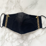 MASK by ランジェリーチェ ブラック ビジューマスク No.19(2枚セット)