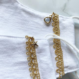 MASK by ランジェリーチェ コットンマスク ビジュー付き No.4 (2枚セット)