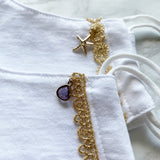 MASK by ランジェリーチェ コットンマスク ビジュー付き No.5 (2枚セット)