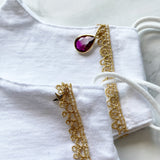 MASK by ランジェリーチェ コットンマスク ビジュー付き No.6 (2枚セット)