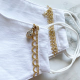 MASK by ランジェリーチェ コットンマスク ビジュー付き No.7 (2枚セット)