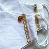 MASK by ランジェリーチェ コットンマスク ビジュー付き No.9 (2枚セット)