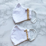 MASK by ランジェリーチェ コットンマスク ビジュー付き No.13(2枚セット)