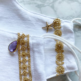 MASK by ランジェリーチェ コットンマスク ビジュー付き No.13(2枚セット)