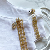 MASK by ランジェリーチェ コットンマスク ビジュー付き No.14(2枚セット)