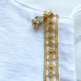 MASK by ランジェリーチェ コットンマスク ビジュー付き No.15(2枚セット)