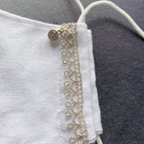 コットンオリジナルマスク ラメレース ストーン付き 2個セット