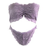 チューブトップ&パンティ セット パープル