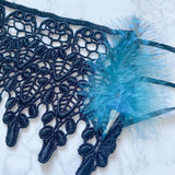 レースアイマスク シャンデリア×ブルーフェザー