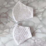 コットンオリジナルマスク ドットメッシュ 2個セット 小さめサイズ