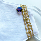 MASK by ランジェリーチェ コットンマスク ビジュー付き No.1(2枚セット)