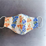 冷感マスク 刺繍フラワー