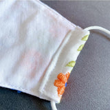 冷感マスク 刺繍フラワー