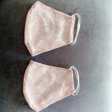 冷感マスク ピンクレース