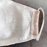 冷感マスク ピンクレース